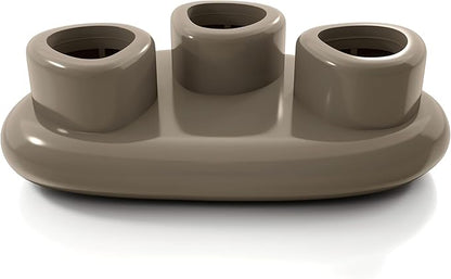 24/7 Shop at Home Kavren Modern 37-inch Oval Glossy Low Profile Coffee Table, Stone Shape Living Room Furniture for Small Space, Dark Brown