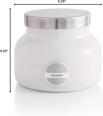 Capri Blue Volcano Scented Candles - Luxury Glass Jar Candles for Home Scented with Tropical Fruit & Sugared Citrus - Soy Wax Blend - Capri Blue Volcano - White Color (19 oz)