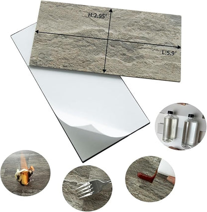 AULIGET 3" x 6" Subway Tile Peel and Stick Backsplash, Thick PVC Stick on Wall Tiles (100, Apache Brown Rock)