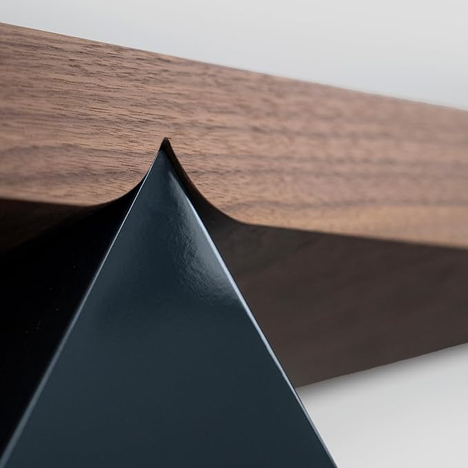 Acanva Modern Rectangle Coffee Table with Triangle Base, Minimalist Style Low Profile Center Tables for Living Room Home Office