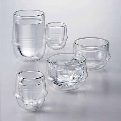 KINTO 23105 KRONOS Double Wall Tea Cup, 6.8 fl oz (200 ml), Heat-Resistant Glass, Microwave and Dishwasher Safe, Gift, Present