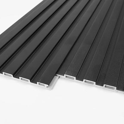Art3d WPC Slat Wall Panels, 8-Pack 108 x 6 Inch 3D Wall Accents for Interior Wall Decor, Living Room, Bedroom, Black