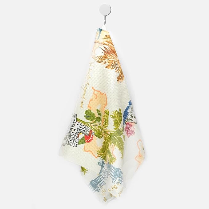 Eunzel Kitchen Tea Towel Quick Dry Microfiber Absorbent Dish Towels with Hanging Loop, Island
