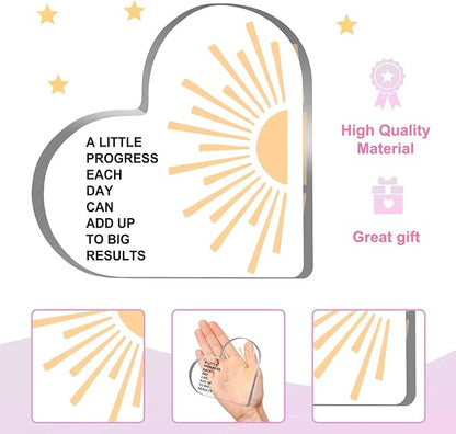 Mental Health Awareness Decor, Psychotherapy Affirmations Heart Acrylic Sign, School Counselor Sign, Inspirational Positive Sayings Gifts for School Home Therapy Office Living Room Bedroom