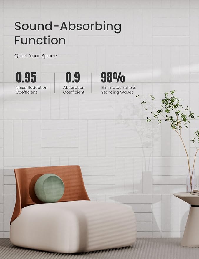 Bumusty Large Cork Board Alternative-36 x24 Felt Bulletin Board Tiles, with 30 Pushpins, 40 Adhesive Tabs, 6-Pack Slat Wall Paneling, Cork Boards for Office Push Pin Board Felt Board-Milky White