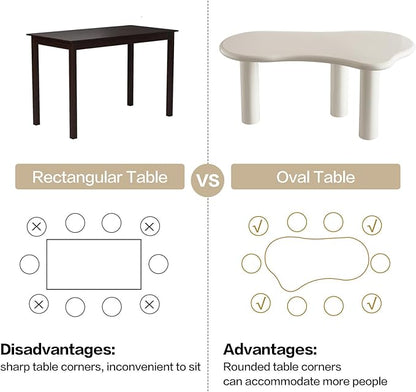 62.2" Dining Table Set for 4, Dining Table with 4 Chairs,Modern Cream Style Dining Table Set for Kitchen, Dining Room