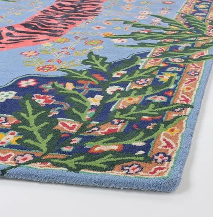 Hand Tufted Modern & Unique Animal Rugs 100% Wool, Soft and Durable Rugs for Your Living Room, Bedroom,Hall Or Any Room (Multi Colour W1, 7 X 10 Feet)