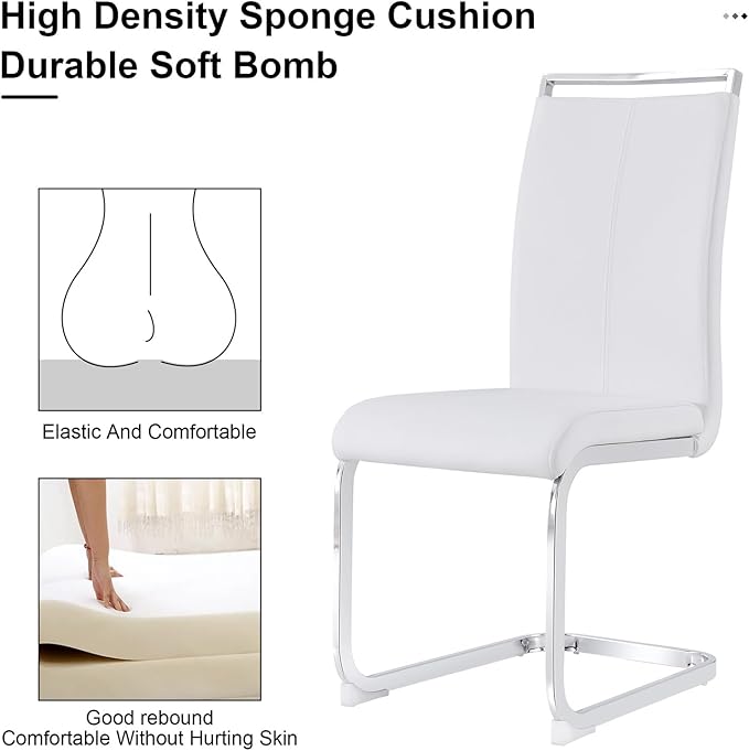 71" Glass Dining Table Set for 8, Kitchen Table and 8 PU Leather Chairs, Tempered Glass Top and MDF Base, 9-Piece Table Set Ideal for Living Room