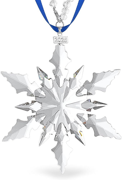 2025 Annual Christmas Ornaments Crystal Snowflake Star - Christmas Tree Ornaments Pendant Crystal Sun Catcher Home Hanging Decor