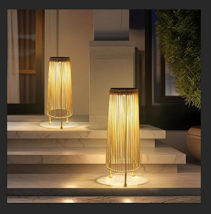 Outdoor Solar Floor Lamp, Upgraded Solar Patio Lamp, Brighter Outdoor Floor Lamp, Auto On/Off Patio Lamps Outdoor for Yard Garden Patio Pathway Lawn Decor 2Pack