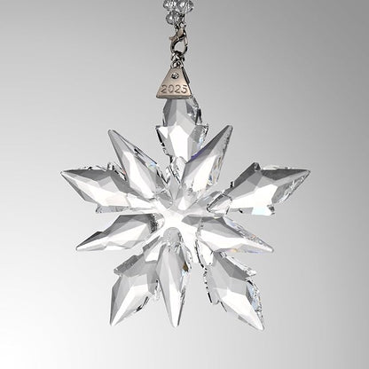 2025 Annual Edition Crystal Snowflake Christmas Ornament,Iridescent Holiday Tree Keepsake, Window Suncatcher,Winter Decor Gift (2025 Clear)