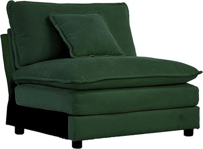 SoarFlash Chenille Sectional Middle Position Sofa,Green
