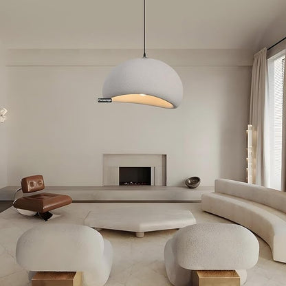 19.7in Wabi Sabi Pendant Lights Kitchen Island Lighting Fixture Ceiling Mount Grey Modern Japanese Lamp Japandi Chandelier for Dining Living Room Hallway Bedroom Restaurant Hanging Lamp