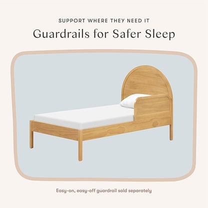 Babyletto Bondi Twin Bed for Kids - GREENGUARD Gold Certified - Twin Bed Frames with Arched Headboard - Universal Mattress Fit - No Box Spring Needed, Perfect for Boys/Girls Room & Guest Rooms, Honey