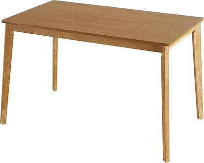 Farmhouse Dining Table Small, Mid Century Modern 47" Dining Table for 4-6 Person, Wooden Legs, Leisure Table for Kitchen Dining Room