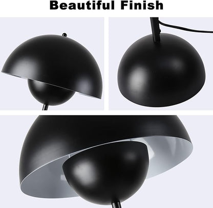 COSYLUX Modern Floor Lamp for Living Room, Industrial Tall Standing Lamp for Bedroom, Metal Shade Reflecting Light Reading Floor Lamp for Office, Nursery Room, Corner(Matte Black)