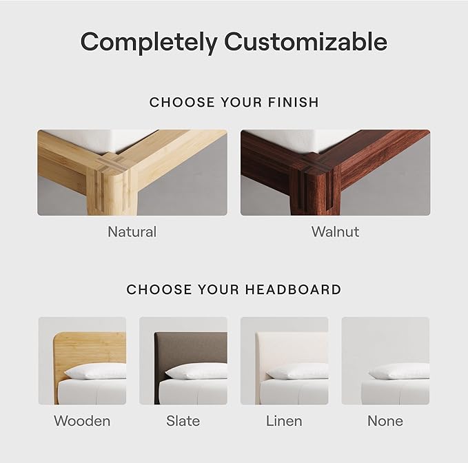 Nectar Bamboo Headboard - Twin XL - Natural - Attachable to Bamboo Bed Frame (Sold Seperately) - Easy Tool Free Set Up - Contemporary and Durable