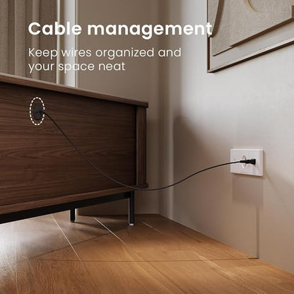 POVISON Sliding Tambour Door TV Stand, Mid Century Modern Sintered Stone TV Console, Wood Media Console for 75 Inch TV, Entertainment Center with Storage Cabinet, Fully-Assembled (Walnut, 78.74")