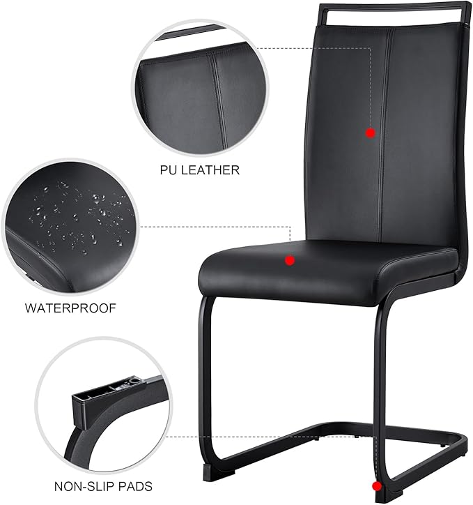 71" Glass Dining Table Set for 4, Modern Kitchen Table Set for 4, Dining Room Table Set for Home