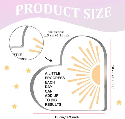 Mental Health Awareness Decor, Psychotherapy Affirmations Heart Acrylic Sign, School Counselor Sign, Inspirational Positive Sayings Gifts for School Home Therapy Office Living Room Bedroom