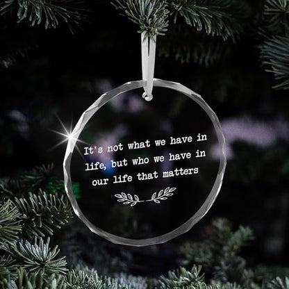 Christmas for Women Men - Glass Christmas Ornaments 2025 for Tree Decorations - Family Ornaments for Mom Dad Grandma Grandpa, Gift for Sister Brother Friend Bestie, Friends Gift