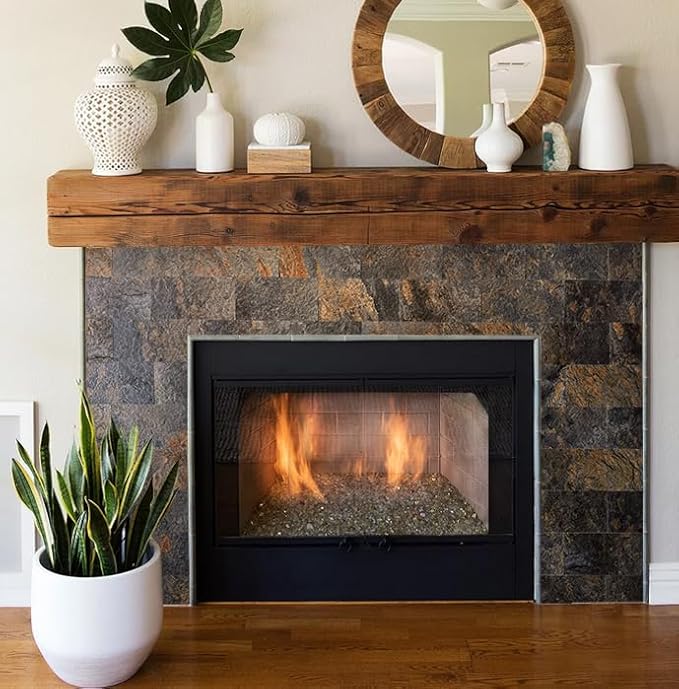 AULIGET Rustic Slate Peel and Stick Backsplash Wall Tile, 3" x 6" PVC Faux Stone Stick on Tiles, 4