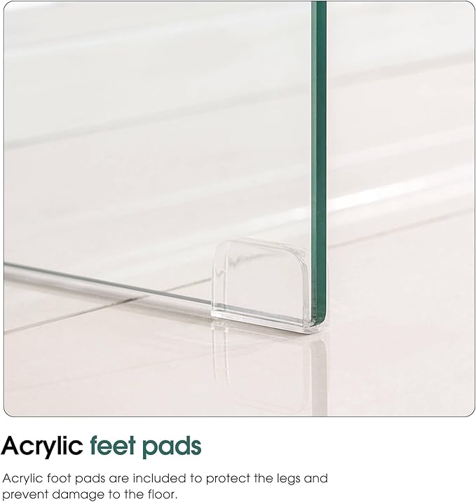 ivinta Glass Console Table with Storage, 39.4" Modern Entryway Table for Living Room, Foyer, Hallway, Bedroom 5101 (Gray)