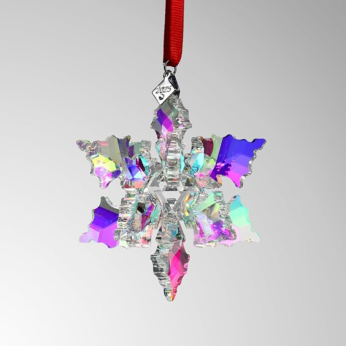 2025 Annual Edition 3D Crystal Snowflake Ornament Christmas Ornament Home Decor Gift (2025-Multicolour 3D)