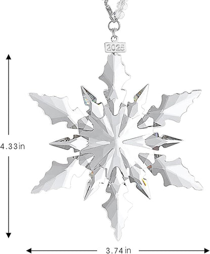 2025 Annual Christmas Ornaments Crystal Snowflake Star - Christmas Tree Ornaments Pendant Crystal Sun Catcher Home Hanging Decor