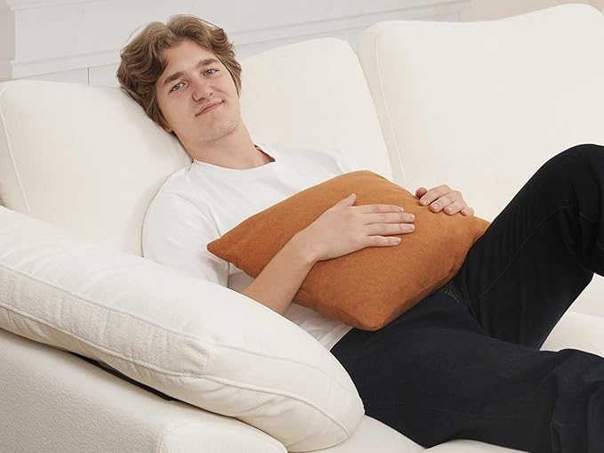 EASE MOOSE Oversized L Shape Sectional Couch,Extra Large Deep seat Gray Sectional Modular Sofa for Living Room,White