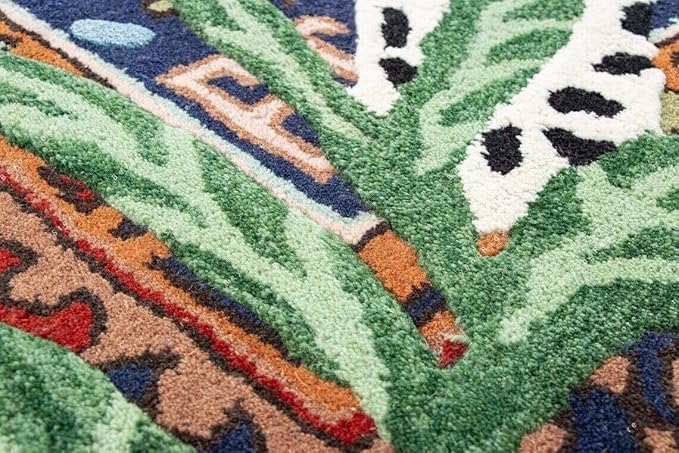 Hand Tufted Modern & Unique Animal Rugs 100% Wool, Soft and Durable Rugs for Your Living Room, Bedroom,Hall Or Any Room (Multi Colour X1, 6 X 9 Feet)