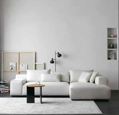 Acanva Modern Oversized Modular L Shaped Sectional Sofa Set for Living Room, Minimalist Style Comfy 4-Seat Corner Couch, Right Chaise, Wool-Like