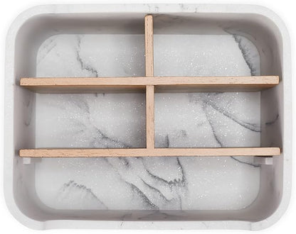 Desk Organizers, Marble Remote Holders for Table, Modern Office Controller Pen Phone Holder Organizer, Stylish Caddy and Storage Accessories for Bedside Nightstand Desktop