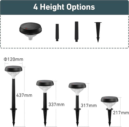 Linkind Solar Pathway Lights 4 Pack, Solar Lights Outdoor, Warm White Path Waterproof for Walkway Yard Landscape Garden