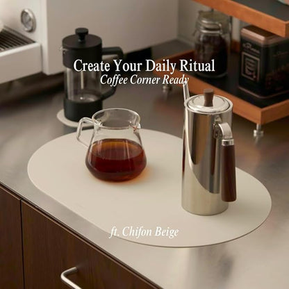 Clay Pink Oval Silicone Placemats Set of 6 – Heat Resistant, Waterproof, Easy to Clean Non-Slip Modern Dining Table Mats – Premium Leather Textured Japandi Kitchen Decor