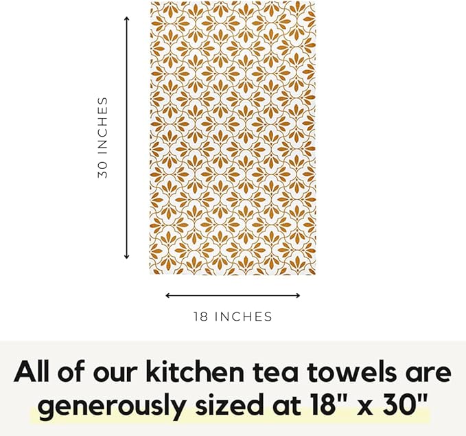Modern Style Premium Kitchen Tea Towel Super Absorbent Fast Drying Microfiber Gold Deco