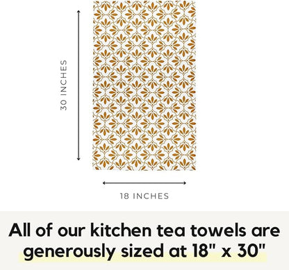 Modern Style Premium Kitchen Tea Towel Super Absorbent Fast Drying Microfiber Gold Deco