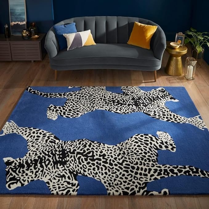 Hand Tufted Modern & Unique Animal Rugs 100% Wool, Soft and Durable Rugs for Your Living Room, Bedroom,Hall Or Any Room (Multi Colour TS1, 6 X 9 Feet)