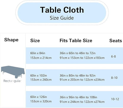 6 Pack White Table Cloth Rectangle Table 60 x 102 Inch Tablecloths for 6 Foot Rectangle Tables. Stain and Winkle Resistant Polyester Washable White TableCloths for Parties Wedding Dining