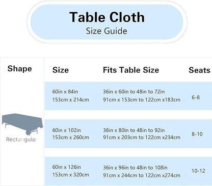 6 Pack Black Rectangle Tablecloths, 60 x 102 Inch, Stain & Wrinkle Resistant Polyester, Perfect for 6FT Tables, Parties, Wedding, Dining