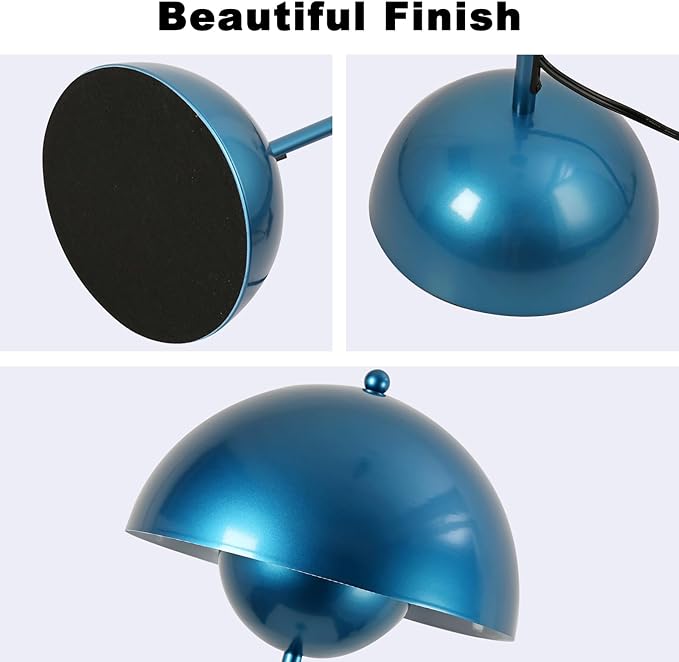 COSYLUX Modern Floor Lamp for Living Room, Industrial Tall Standing Lamp for Bedroom, Metal Shade Reflecting Light Reading Floor Lamp for Office, Nursery Room, Corner(Pearl Gentian Blue)