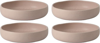 Bloomhouse Corsica Clay 4 Piece Meal, Dinner, Pasta Bowl Set - Prosecco Blush Pink
