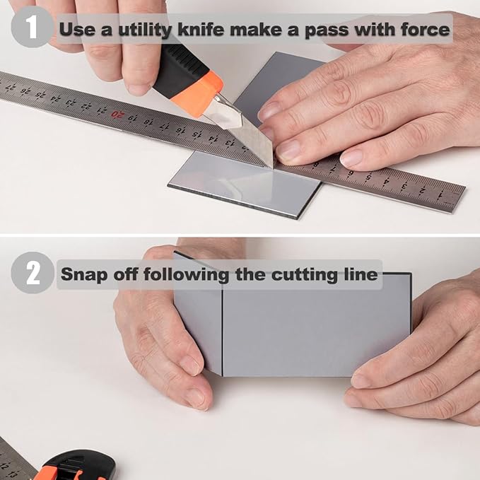 AULIGET 3" x 6" Subway Tile Peel and Stick Backsplash, Thick PVC Stick on Wall Tiles (100, Polished Grey Tile Look)