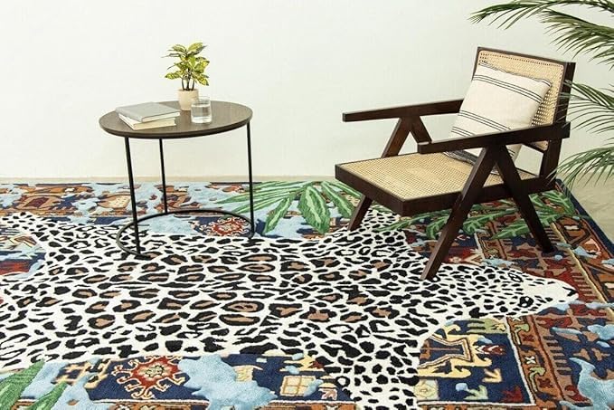 Hand Tufted Modern & Unique Animal Rugs 100% Wool, Soft and Durable Rugs for Your Living Room, Bedroom,Hall Or Any Room (Multi Colour X1, 12 X 18 Feet)