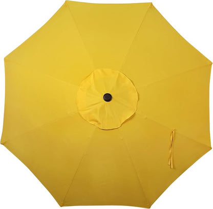 Blissun 9' Outdoor Patio Umbrella, Outdoor Table Umbrella, Yard Umbrella, Market Umbrella with 8 Sturdy Ribs, Push Button Tilt and Crank