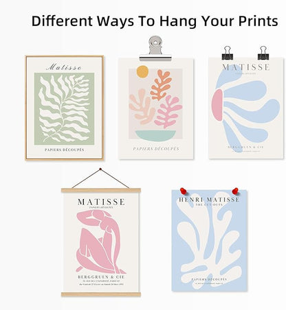 Henri Matisse Wall Art Prints Pink Blue Canvas Wall Decor Aesthetic Pictures Wall Art Danish Pastel Painting Henri Matisse Poster Trendy Artwork for Bedroom 8x10 Inch Unframed Set of 6