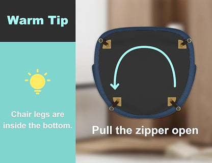 Mid Century Sherpa Boucle Accent Chair, Round Upholstered Barrel Arm Chair for Small Spaces, Fluffy Side Corner Chair for Living Room, Bedroom, Vanity, Office, Reading Nook(Navy Blue)