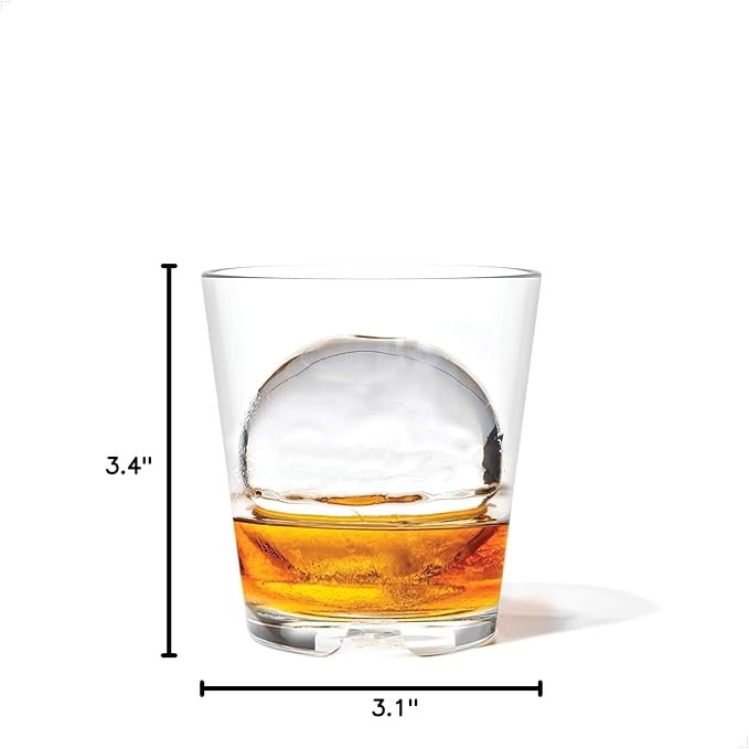 TOSSWARE RESERVE 8oz Stacking Rocks, SET OF 4, Premium Quality, Dishwasher Safe & Heat Resistant Unbreakable Plastic Whiskey Glasses, Clear