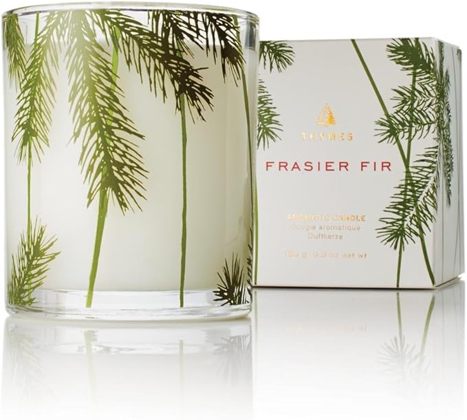 Thymes Frasier Fir Pine Needle Candle – Holiday Candles for Home Scented with Notes of Crisp Siberian Fir, Cedarwood & Sandalwood – Christmas Decor – Christmas Gifts for Women & Men (6.5 oz)