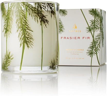Thymes Frasier Fir Pine Needle Candle – Holiday Candles for Home Scented with Notes of Crisp Siberian Fir, Cedarwood & Sandalwood – Christmas Decor – Christmas Gifts for Women & Men (6.5 oz)